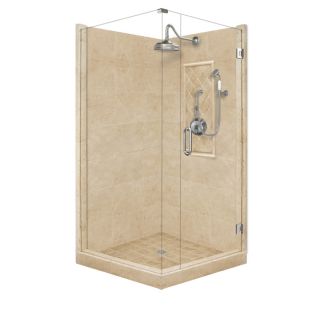 American Bath Factory Panel 86 in H x 36 in W x 48 in L Medium Square Corner Shower Kit