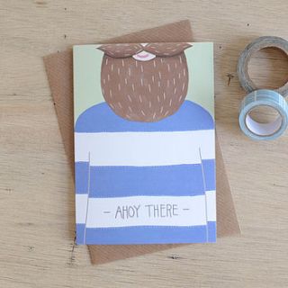 ahoy there greetings card by hannah stevens