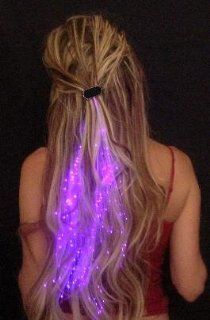Starlight Strands Illuminating Fiber Optic Hair Extensions & Rave Toy   12 pack Toys & Games