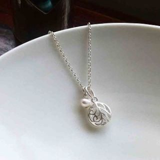 silver semi precious pendant necklace by lime tree design