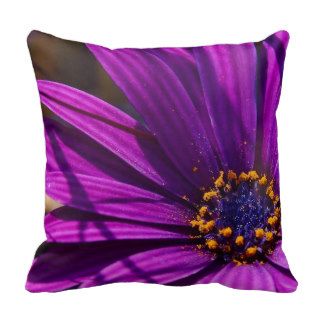 Magenta Flower Closeup Pillow