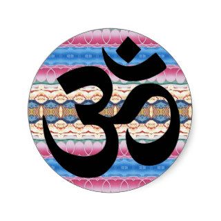 sacred om symbol Sanskrit with mandala Sticker