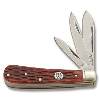 Rough Rider Knives 430 3 Blade Jack Knife with Red Jigged Bone Handles  Hunting Knives  Sports & Outdoors
