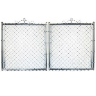 96 in x 13 ft 6 in Galvanized Steel Chain Link Drive Gate