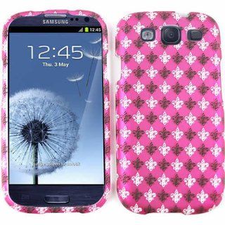 Cell Armor I747 SNAP TE442 S Snap On Case for Samsung Galaxy SIII   Retail Packaging   Transparent Design, Black and White Saints Logo On Pink Cell Phones & Accessories