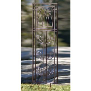 H. Potter 22 in W x 59 in H Charcoal Brown Leaf Garden Trellis