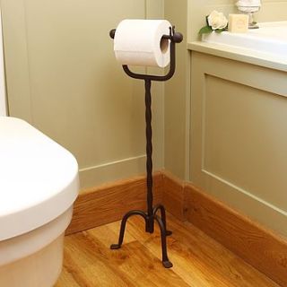 twisted scrolled standing toilet roll holder by dibor