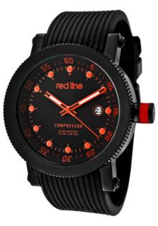Red Line 18001 BB 01OR  Watches,Mens Compressor Black Dial Black Silicone, Casual Red Line Quartz Watches