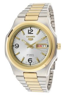 Seiko SNKK62K1  Watches,Mens Automatic Two Tone with Silver Dial, Casual Seiko Automatic Watches