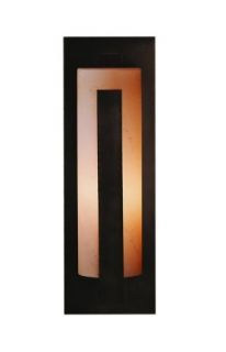Hubbardton Forge 307287 SL 05 Bronze Forged Vertical Bars Single Light Outdoor Aluminum Vertical Mount Wall Sconce on Slate from the Forged Vertical Bars Collection    