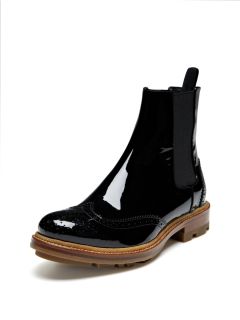 Patent Leather Elastic Boot by Jil Sander