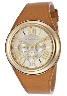 Michael Kors M.KORS MK2312  Watches,Mens Camille Gold Tone Textured Dial Brown Genuine Leather, Casual Michael Kors Quartz Watches