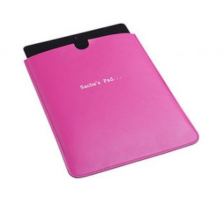 personalised leather tablet case by noble macmillan