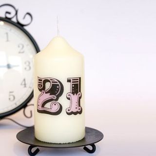 personalised number candle by light illuminate enjoy
