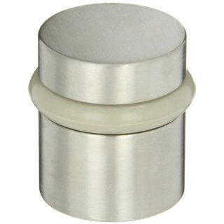 Rockwood 446.32D Stainless Steel Modern Style Universal Door Stop, #12 X 1 1/2" WS Fastener with Plastic Anchor and 12 24 x 1" FH MS Fastener with Lead Anchor, 1 1/4" Base Diameter, 1 1/2" Height, Satin Finish Industrial & Scientif