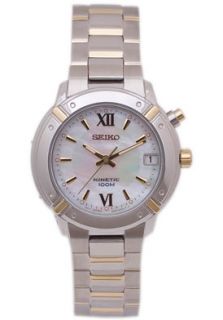 Seiko SKA884P1  Watches,Womens Kinetic Two tone w/ Mother Of Pearl Dial, Casual Seiko Kinetic Watches