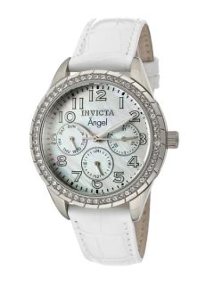Womens Angel White Leather Watch by Invicta Watches