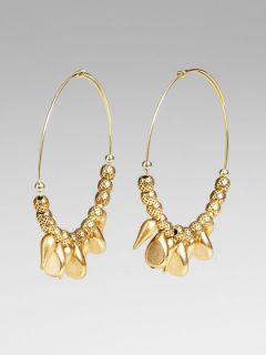 Gold Bead Hoop Earrings by Alex & Ani