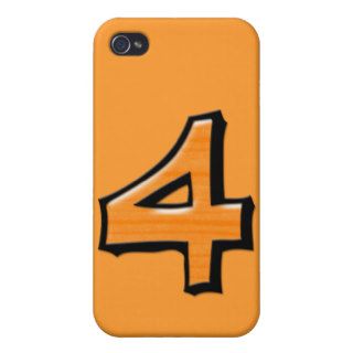 Silly Number 4 orange iPhone 4/4s Speck iPhone 4 Cases