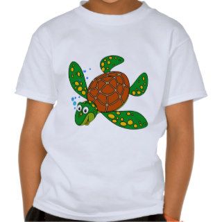 Diving Sea Turtle T shirt