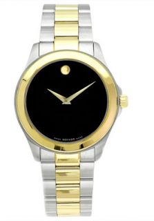 Movado 0605987  Watches,Mens Junior Two Tone Stainless Steel, Luxury Movado Quartz Watches