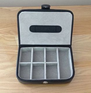 black cufflink and accessory box by simply special gifts