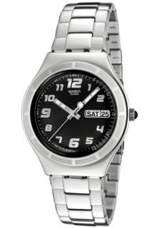 Swatch YGS740G  Watches,Mens Irony Charcoal Dial Stainless Steel, Casual Swatch Quartz Watches