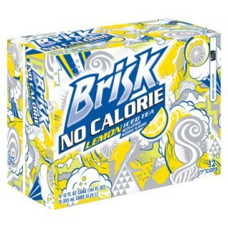 Brisk No Calorie Lemon Iced Tea 12 oz, 12 pk
