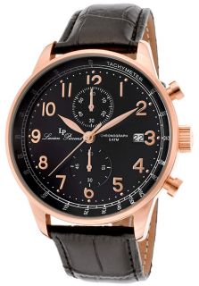 Lucien Piccard 10503 RG 01 BK  Watches,Mens Montilla Chronograph Black Dial Black Genuine Leather, Chronograph Lucien Piccard Quartz Watches