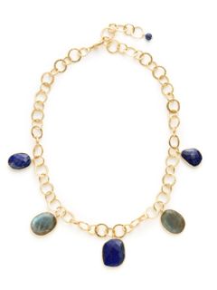 Gold Multi Shape Charm Necklace by Kanupriya
