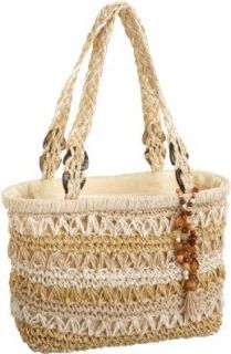 Cappelli 438 Crochet Toyo Bag, Earth, one size Top Handle Handbags Shoes