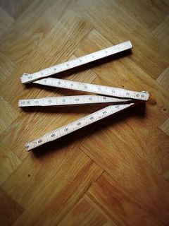 wooden folding ruler by old with new