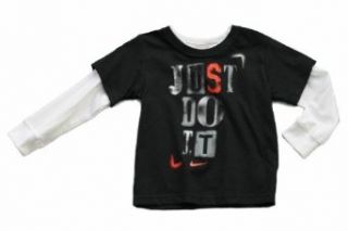 Nike Toddler Boy's Spray Paint "Just Do It" Long Sleeve Shirt  Fashion T Shirts  Clothing