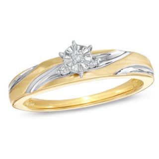 Diamond Accent Swirl Engagement Ring in 10K Gold   Zales