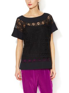 Gerry Lace Top with Silk Combo by Catherine Malandrino