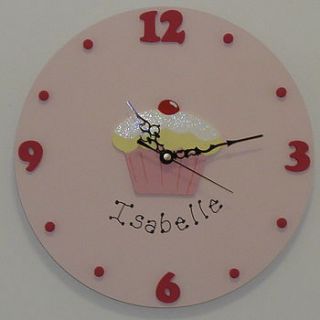 personalised cupcake clock by brambleberries