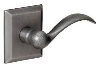 Baldwin 5462.452.FD Beavertail Lever Full Dummy with Squared Rose, Distressed Antique Nickel   Door Levers  