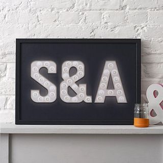 personalised marquee letter initials print by the drifting bear co.