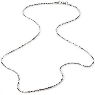 Stately Steel 1.8mm Box Link 30" Chain Necklace