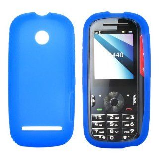 Blue Motorola VE440 Silicone Case Cover [Anti Slip] Supports Premium High Definition Anti Scratch Screen Protector; Best Design with High Quality; Coolest Soft Flexible Silicon Rubber Case Cover for VE440 Supports Motorola Devices From Verizon, AT&T, S