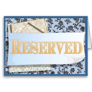 Reserved Seating Sign Card