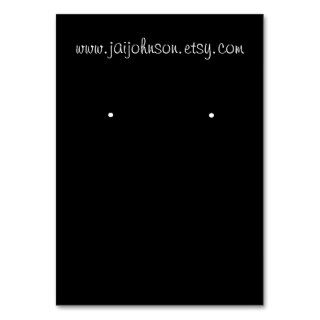 Black Earring Cards Business Cards