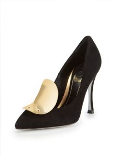 Suede Pointed Toe Pump by Rene Caovilla