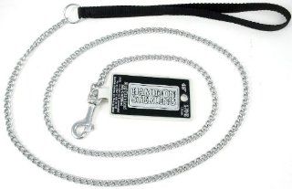 Hamilton 4' Extra Fine Steel Chain Dog Lead with Nylon Hand Loop  Pet Leashes 
