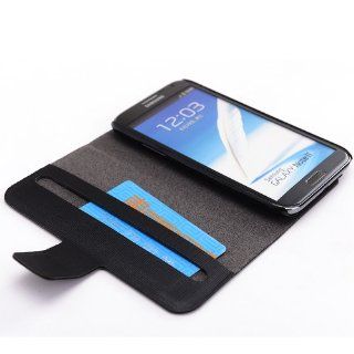 Kroo Slim Folio Case for Samsung Galaxy Note 2   1 Pack   Frustration Free Packaging   Black Cell Phones & Accessories