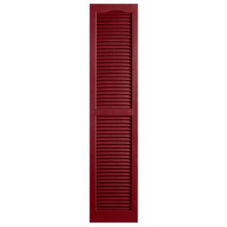 Alpha 2 Pack Cranberry Louvered Vinyl Exterior Shutters (Common 71 in x 14 in; Actual 70.06 in x 13.75 in)