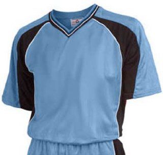 Teamwork Tempest Club Elite Custom Soccer Jerseys 444 COLUMBIA BLUE/BLACK/WHITE YM  Soccer Equipment  Sports & Outdoors