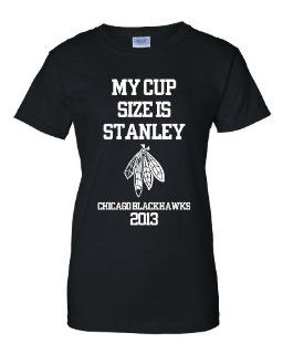 Chicago Blackhawks Stanley Cup Champions T Shirt "My CUP Size Is Stanley" 