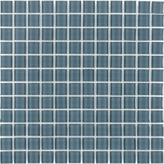 Elida Ceramica Arctic Grey Glass Mosaic Square Indoor/Outdoor Wall Tile (Common 12 in x 12 in; Actual 11.75 in x 11.75 in)