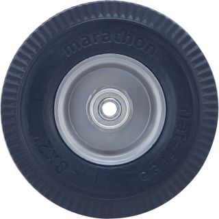 Marathon Tires Flat-Free Lawn Mower Tire — 1/2in. Bore, 8in. x 2in.  Flat Free Lawn Mower Wheels